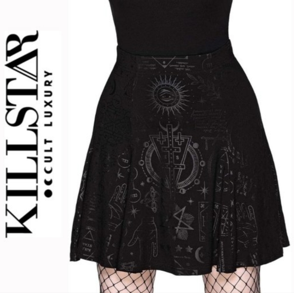 Killstar Dresses & Skirts - EUC - Killstar Black Heathen Skater Skirt - XS